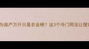 开篇暴击你以为亩产万斤只是农业梗这3个冷门用法让搜索量暴涨200