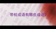 带枕成语有哪些成语