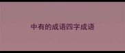 中有的成语四字成语