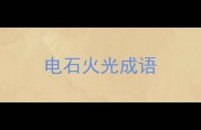 电石火光成语