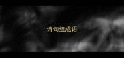 诗句组成语