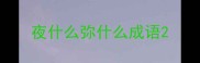 夜什么弥什么成语