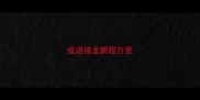 成语接龙鹏程万里