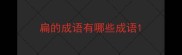 扁的成语有哪些成语