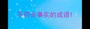 不符合事实的成语