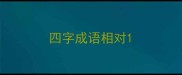四字成语相对