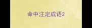 命中注定成语