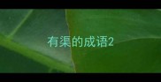 有渠的成语