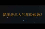 赞美老年人的年轻成语