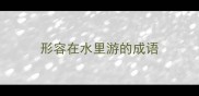 形容在水里游的成语
