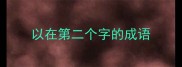 以在第二个字的成语