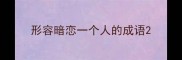 形容暗恋一个人的成语