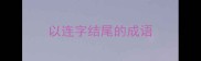 以连字结尾的成语