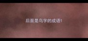 后面是鸟字的成语