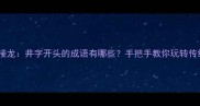 成语接龙井字开头的成语有哪些手把手教你玩转传统文化
