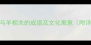 12个与羊相关的成语及文化寓意附详细