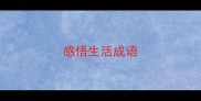 感悟生活成语
