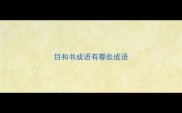 目和书成语有哪些成语