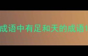 成语中有足和天的成语