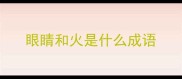眼睛和火是什么成语
