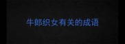牛郎织女有关的成语