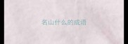 名山什么的成语