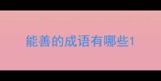 能善的成语有哪些