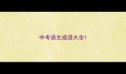 中考语文成语大全