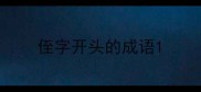 侄字开头的成语