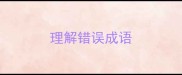 理解错误成语