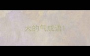 大的气成语