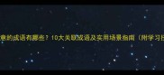 有关之意的成语有哪些10大关联成语及实用场景指南附学习技巧