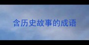 含历史故事的成语
