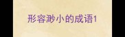 形容渺小的成语