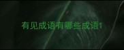 有见成语有哪些成语