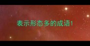 表示形态多的成语