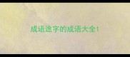 成语途字的成语大全