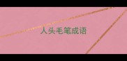 人头毛笔成语