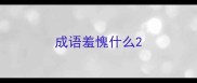 成语羞愧什么