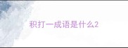 积打一成语是什么
