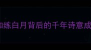 白月当空皎洁如练白月背后的千年诗意成语与浪漫场景应用