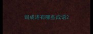司成语有哪些成语