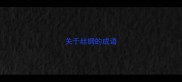 关于丝绸的成语