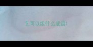 乞可以组什么成语