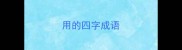 用的四字成语