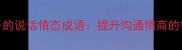 10个必备的说话情态成语提升沟通情商的智慧锦囊