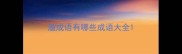 溢成语有哪些成语大全