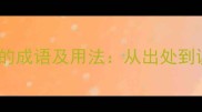 10个常用闲字开头的成语及用法从出处到误用陷阱全面指南