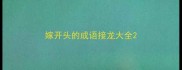 嫁开头的成语接龙大全