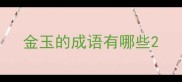 金玉的成语有哪些